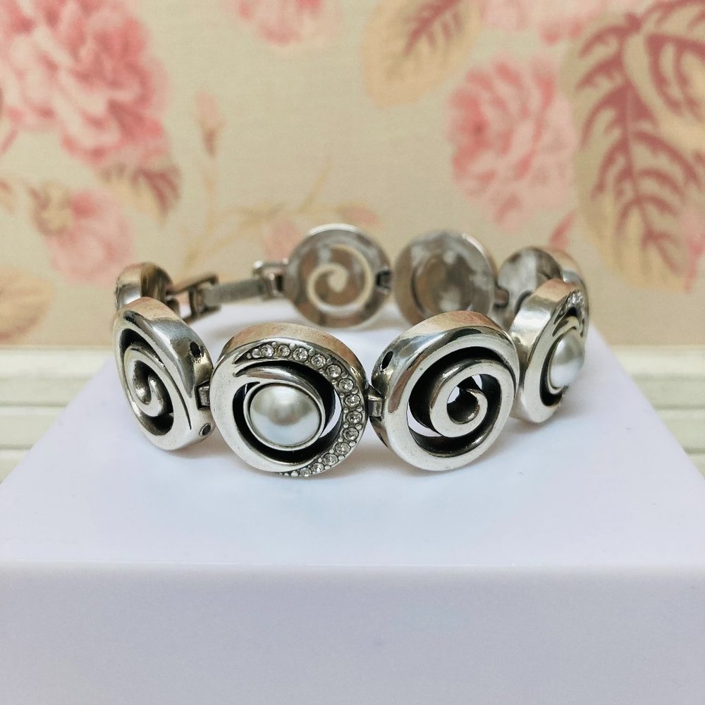 Brighton Brand Bracelet Pearl and White Sparkly Stones